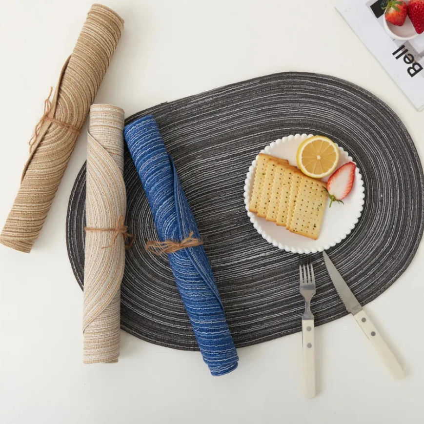 4pcs Heat Resistant Washable Placemats Set for Kitchen Dining Table Mixed Colors NonSlip Design thumbnail 2