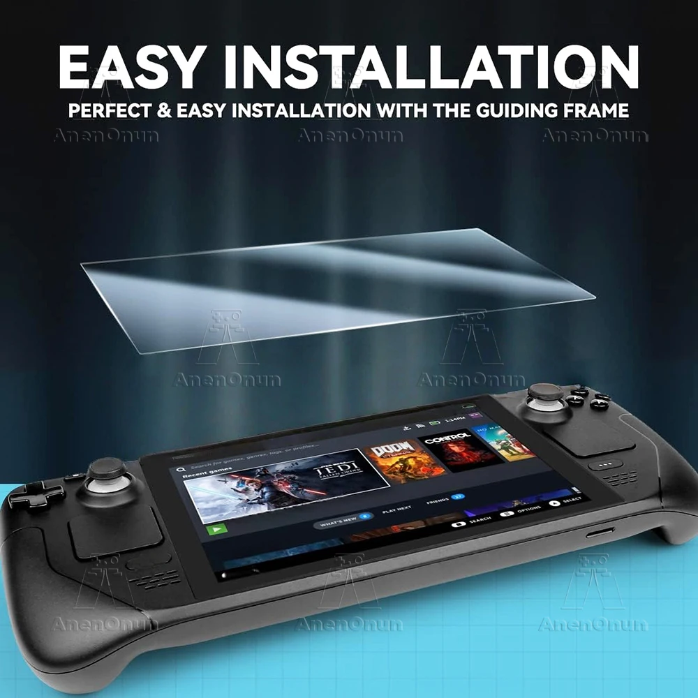 Steam Deck/Steam Deck Oled Tempered Glass Screen Protector 2.5D Curved Edge 9H Hardness Shatterproof Anti-Scratch HD Bubble-Free thumbnail 6