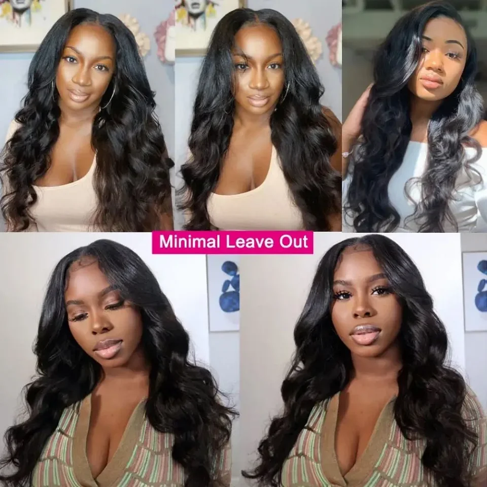 16-34 Inches Body Wave V Part Wig For Women Brazilian Virgin Hair V Shape Machine Made Wig Body Wave U Part Wigs Cheap Wig thumbnail 5