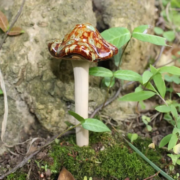 4 ceramic crafts, fleshy flower pot decoration, exposed mushroom garden decoration thumbnail 4