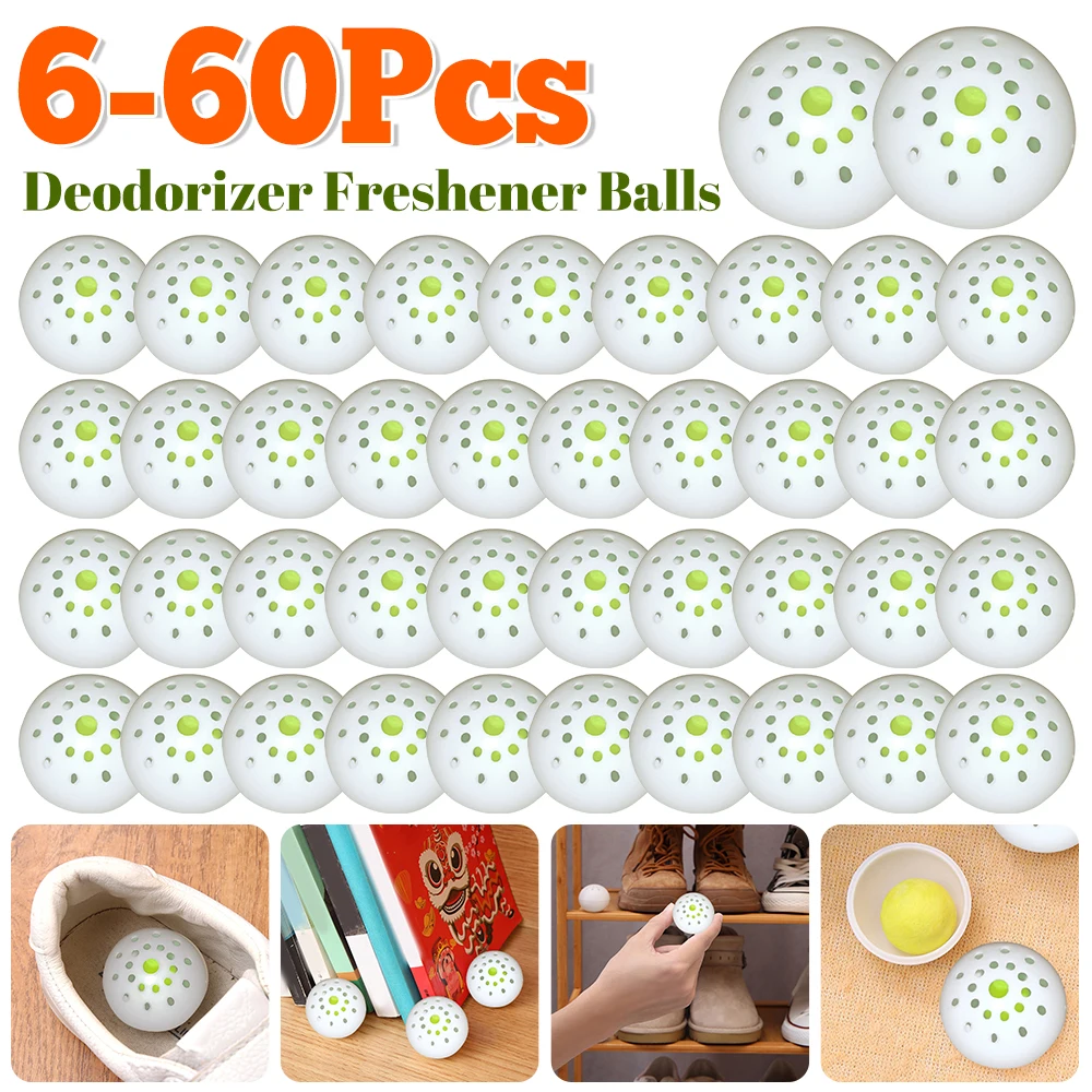 6-60PCS Shoes Deodorant Balls Jasmine Scent Fresheners Footwear Shoe Closet Toilet Deodorization Long-lasting Aromatic 2025 ﻿ ﻿ thumbnail 2