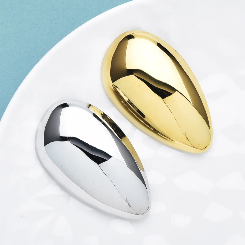 Wuli&baby Stainless Steel Egg Brooches For Women Unisex 2-color Beautiful Geometric Party Office Brooch Pins Gifts thumbnail 4
