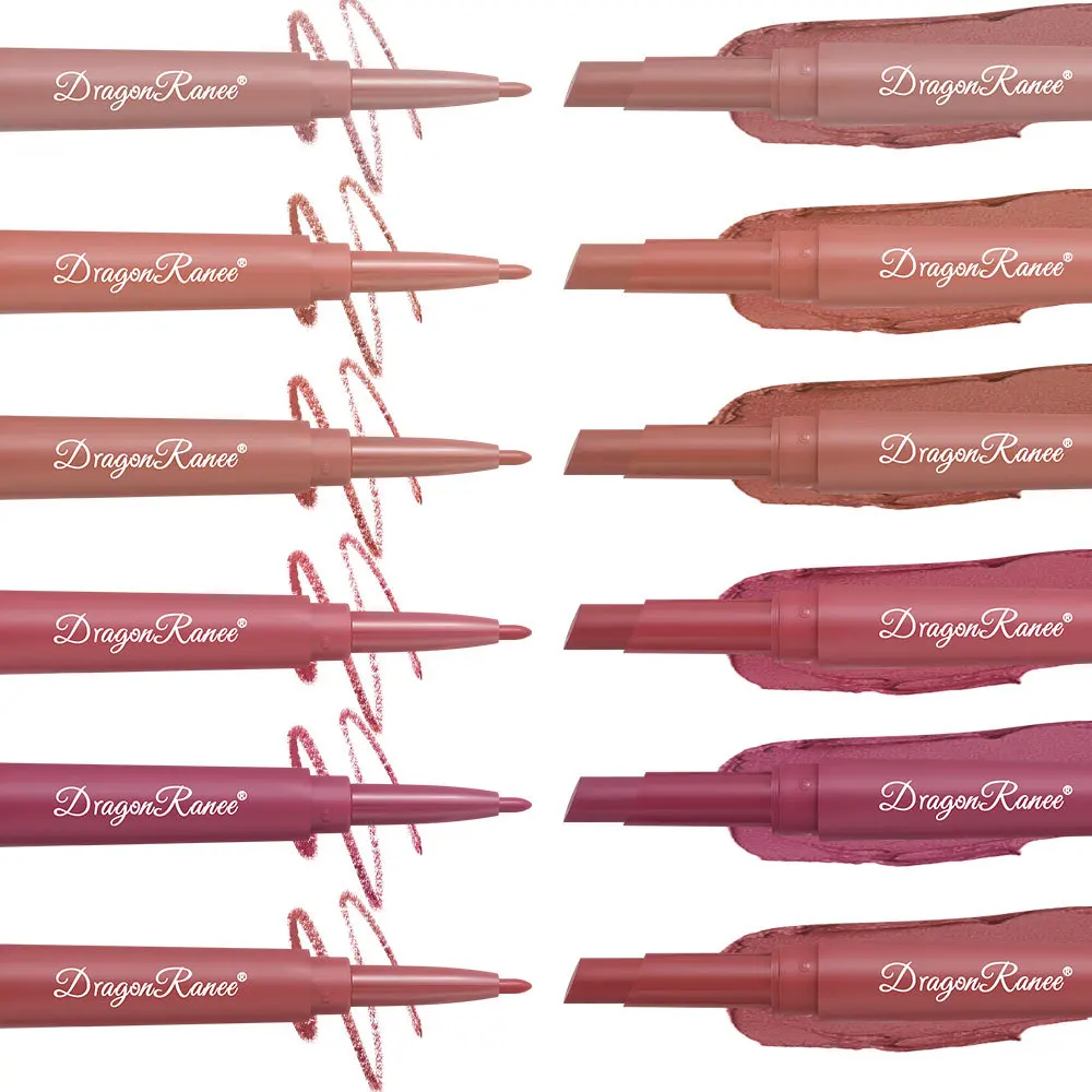 Waterproof Nude Matte Lip Liner Pencil Double Ended Matte Lipstick Lasting Moisturizing Rose Red Lipstick 2 in 1 Lipliner Makeup thumbnail 4
