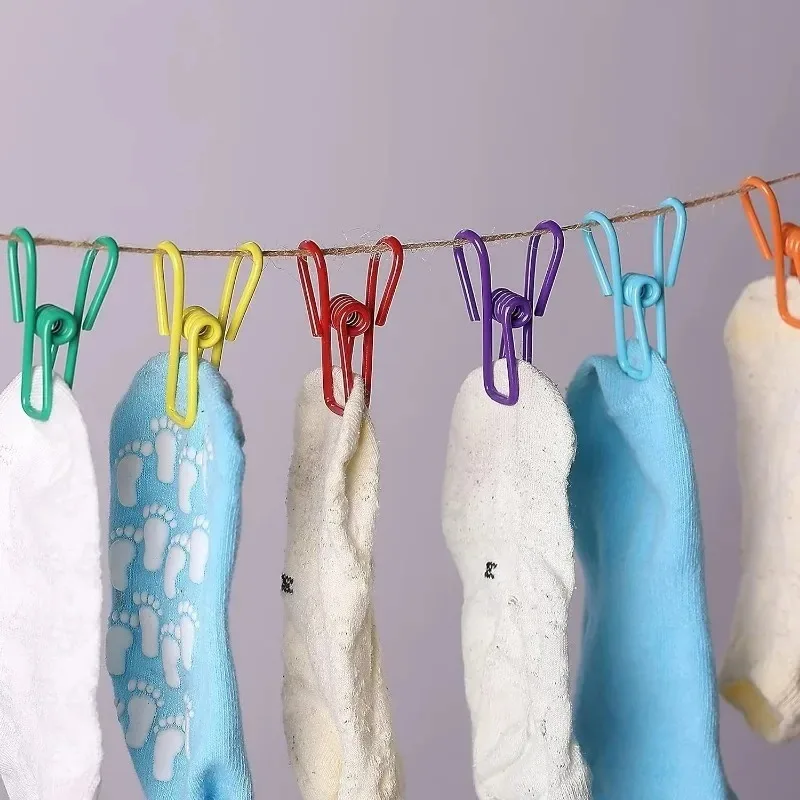 1/50x Colorful Clothes Clip Chip Bag Clips Colorful Sealer for Sealing Food Paper Holder Clothesline Clamp for Laundry Hanging thumbnail 3