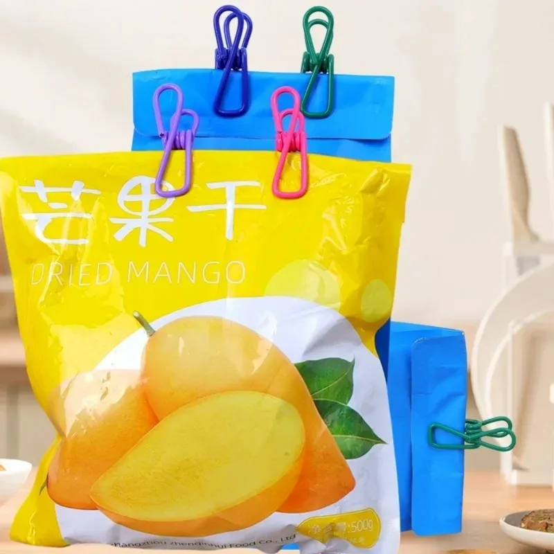 1/50x Colorful Clothes Clip Chip Bag Clips Colorful Sealer for Sealing Food Paper Holder Clothesline Clamp for Laundry Hanging thumbnail 4