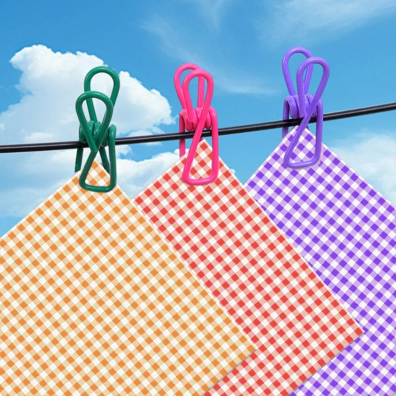 1/50x Colorful Clothes Clip Chip Bag Clips Colorful Sealer for Sealing Food Paper Holder Clothesline Clamp for Laundry Hanging thumbnail 2