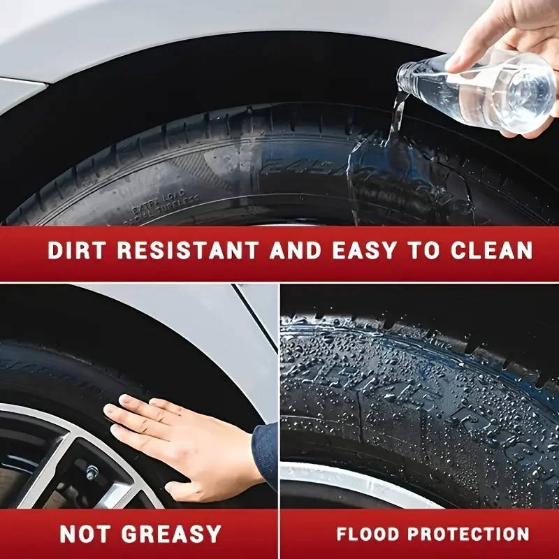Car Tire Repair Kit & Panel Renewal Wax Coating Agent Car Plastic Back To Black Shine Gloss Long-Lasting Tire Polish Wax thumbnail 6