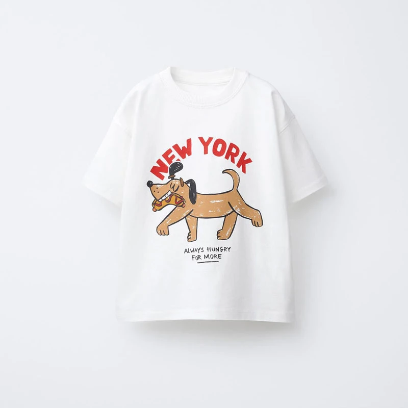 Animal Pattern Boys Clothes T-shirt Summer New Simple Fashion Short Sleeve Tops Kids Tees Round Collar Print Children's T Shirts thumbnail 2