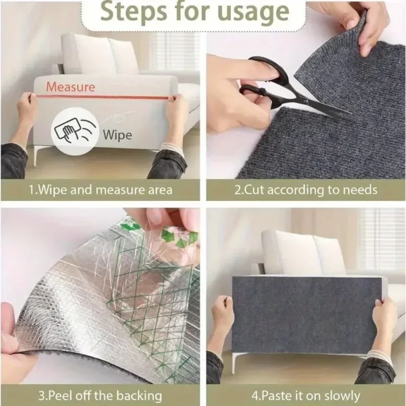 Self-Adhesive Anti Cat Scratch Sofa DIY Cats Scratch Protection Paws Sharpen Trimmable  Carpet Cats Scratch Board ﻿Roll Shipment thumbnail 6