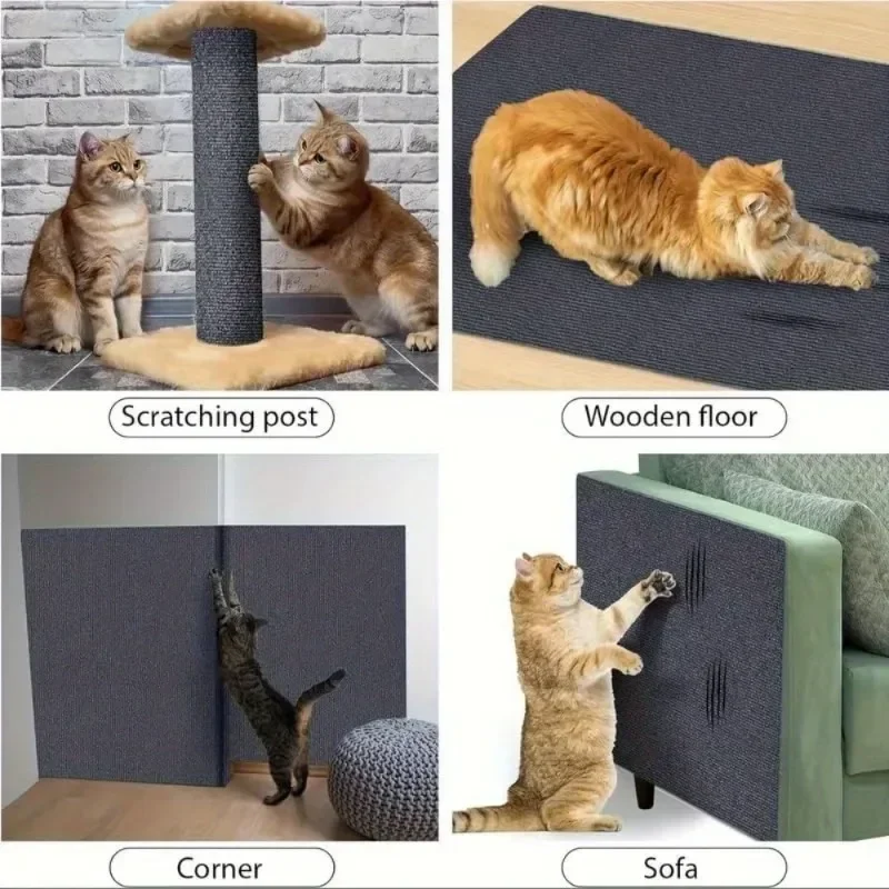 Self-Adhesive Anti Cat Scratch Sofa DIY Cats Scratch Protection Paws Sharpen Trimmable  Carpet Cats Scratch Board ﻿Roll Shipment thumbnail 5