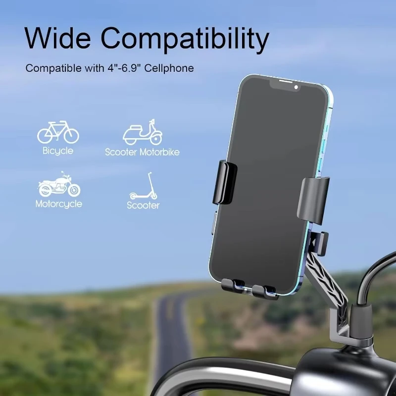Bike Phone Holder Motorcycle Fast Locking Rotatable MTB Phone Mount Shockproof Phone Holder thumbnail 6