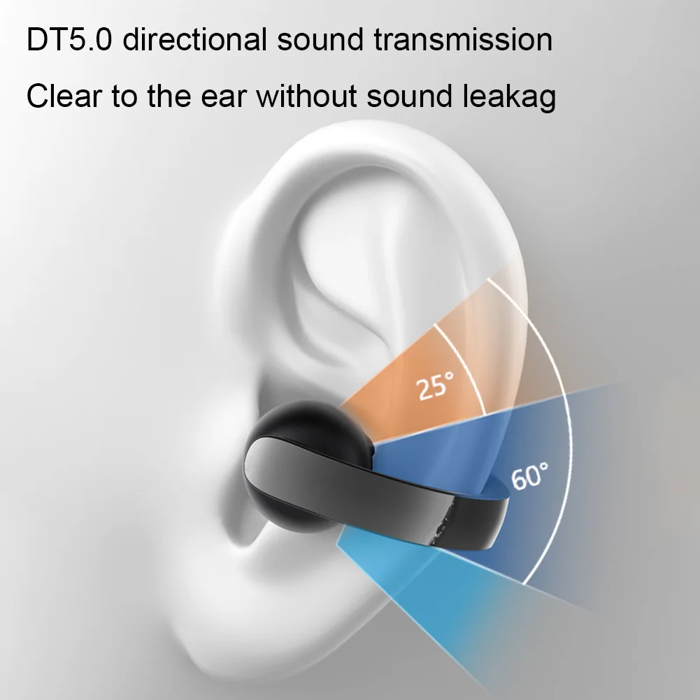 Wireless Ear Clip On Earphone Bluetooth-Compatible 5.4 EarBuds Noise Canceling HiFi Stereo Headset Waterproof Clip On Headphone thumbnail 2