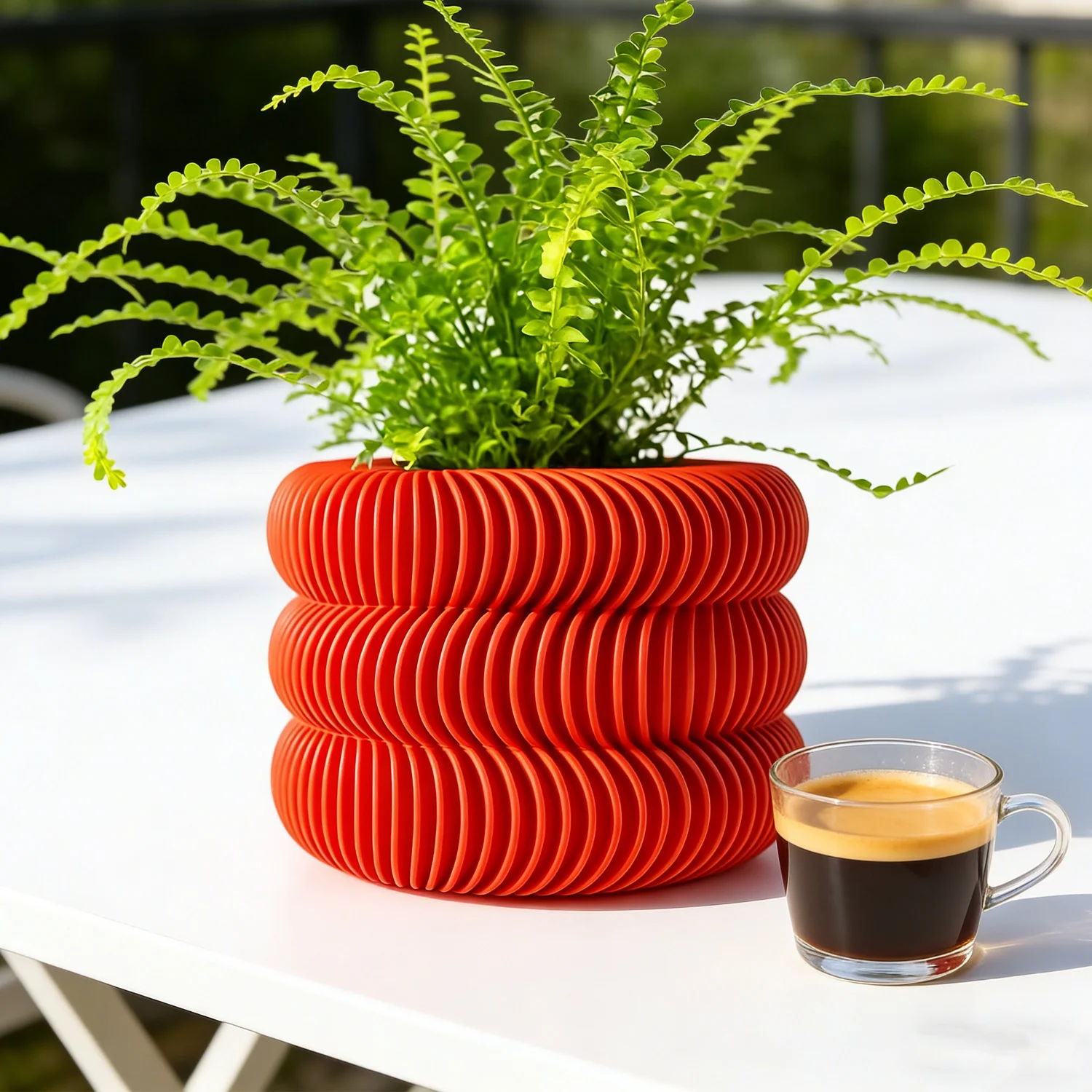 Modern Minimalist 3D Printed Plant Pot – Biodegradable Flower Planter for Home Decor, Eco-Friendly Sustainable Gift (Maro) thumbnail 2