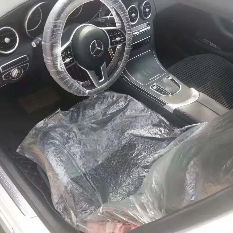 Universal Disposable Car Seat Dust-proof Covers Waterproof  Vehicle Car Steering Wheel Cover Protector Car Interior Accessories thumbnail 4