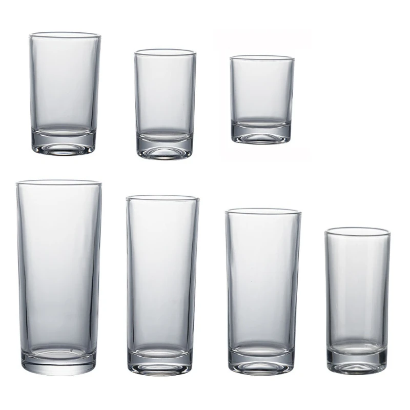 Thickened Glass Cup Transparent Water Cup Breakfast Milk Juice Cups Multiple Capacity Wine Glasses Cold Drink Mug Water Bottle thumbnail 6