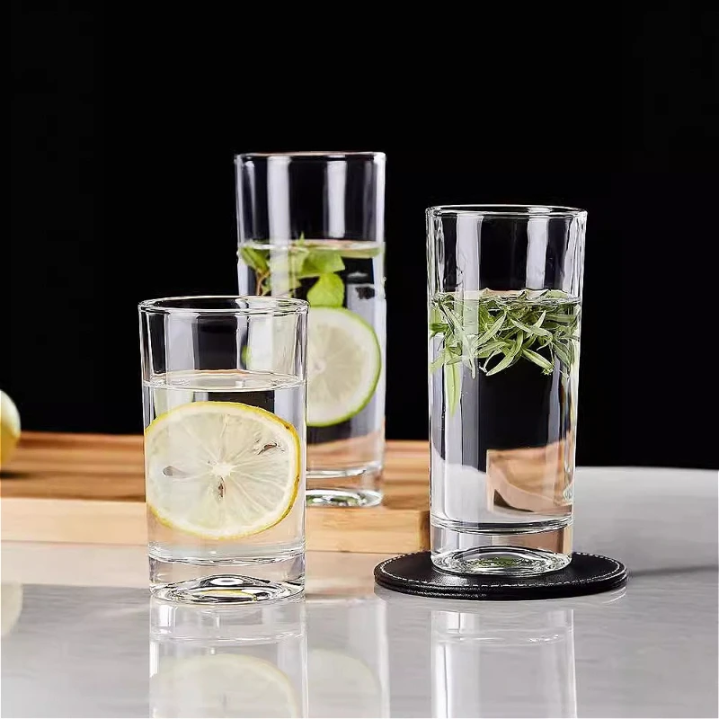 Thickened Glass Cup Transparent Water Cup Breakfast Milk Juice Cups Multiple Capacity Wine Glasses Cold Drink Mug Water Bottle thumbnail 2