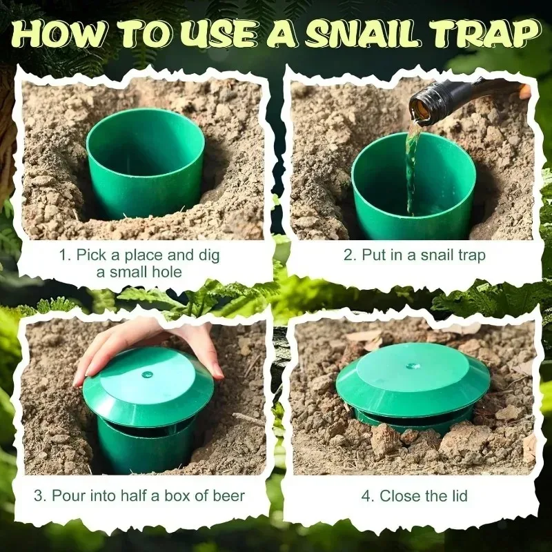 Snail Trap Catcher Slug Cage Eco-friendly Slug Reject Gintrap Trap Catcher Reusable Pest Bait Station Tool Garden Farm Protector thumbnail 6