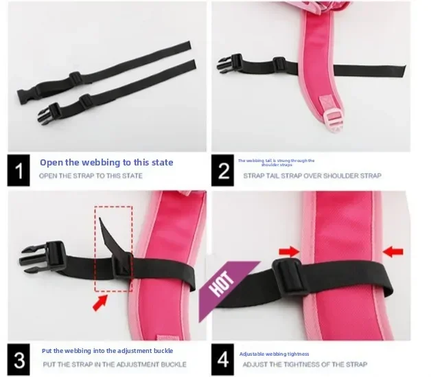 Travel Backpack Shoulder Strap Fixed Buckle Non-slip Chest School Bag Chest Buckle Strap Adjustable Shoulder Strap Accessories thumbnail 4