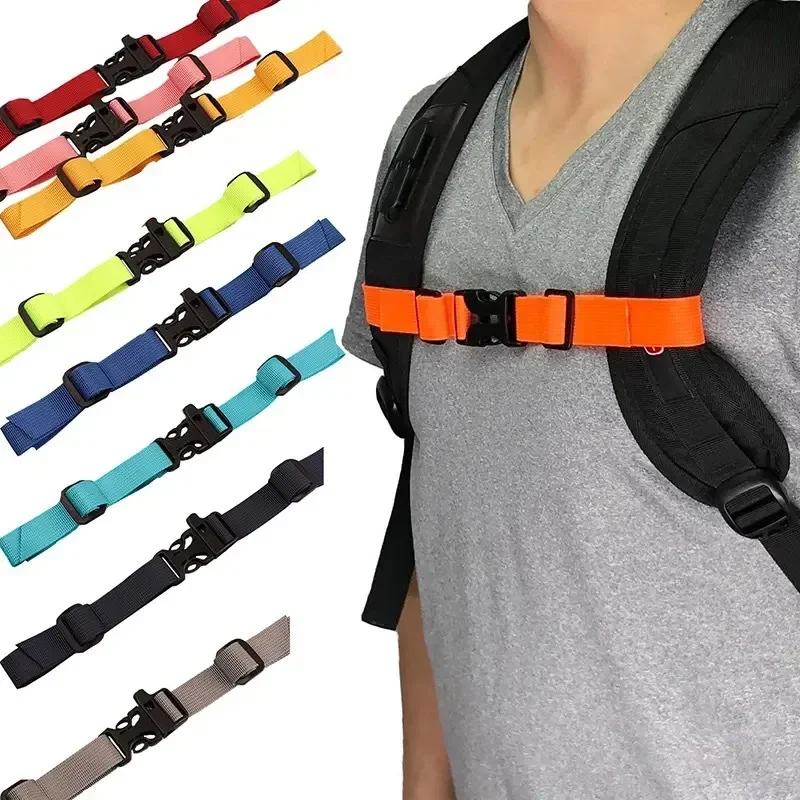 Travel Backpack Shoulder Strap Fixed Buckle Non-slip Chest School Bag Chest Buckle Strap Adjustable Shoulder Strap Accessories thumbnail 2