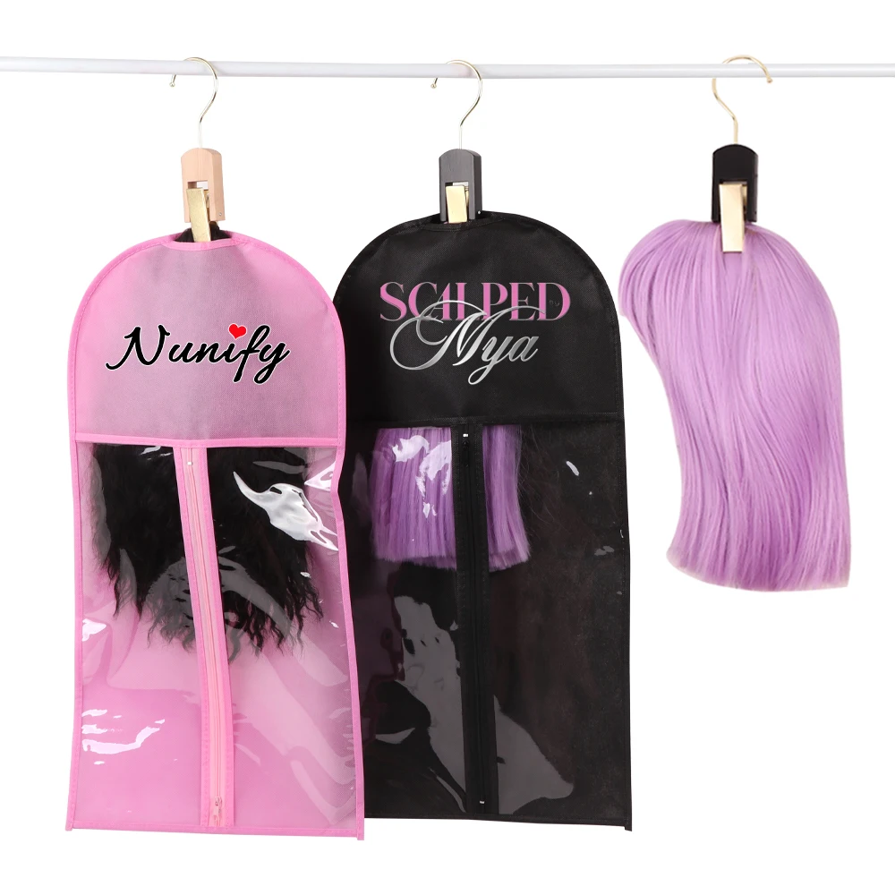 Plussign Wooden Double-Sided Hanger With Swivel Hook For Hairpieces Ponytail Bundles Holder Hanger For Wig Carrier Wig Holder thumbnail 6