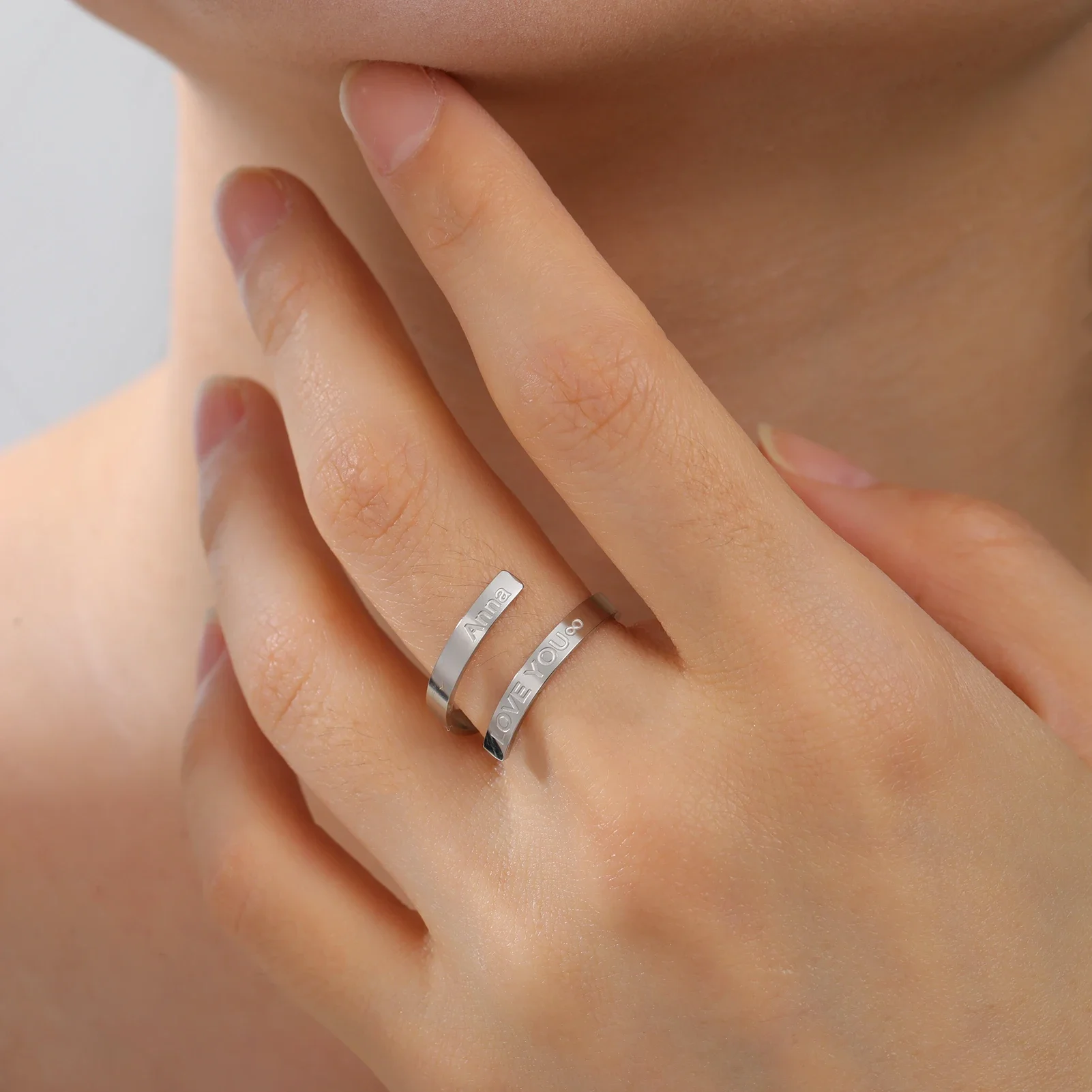 Skyrim Customized Name Date Engraved Rings for Women Men Personalized Stainless Steel Gold Color Rings Wedding Jewelry 2026 thumbnail 4