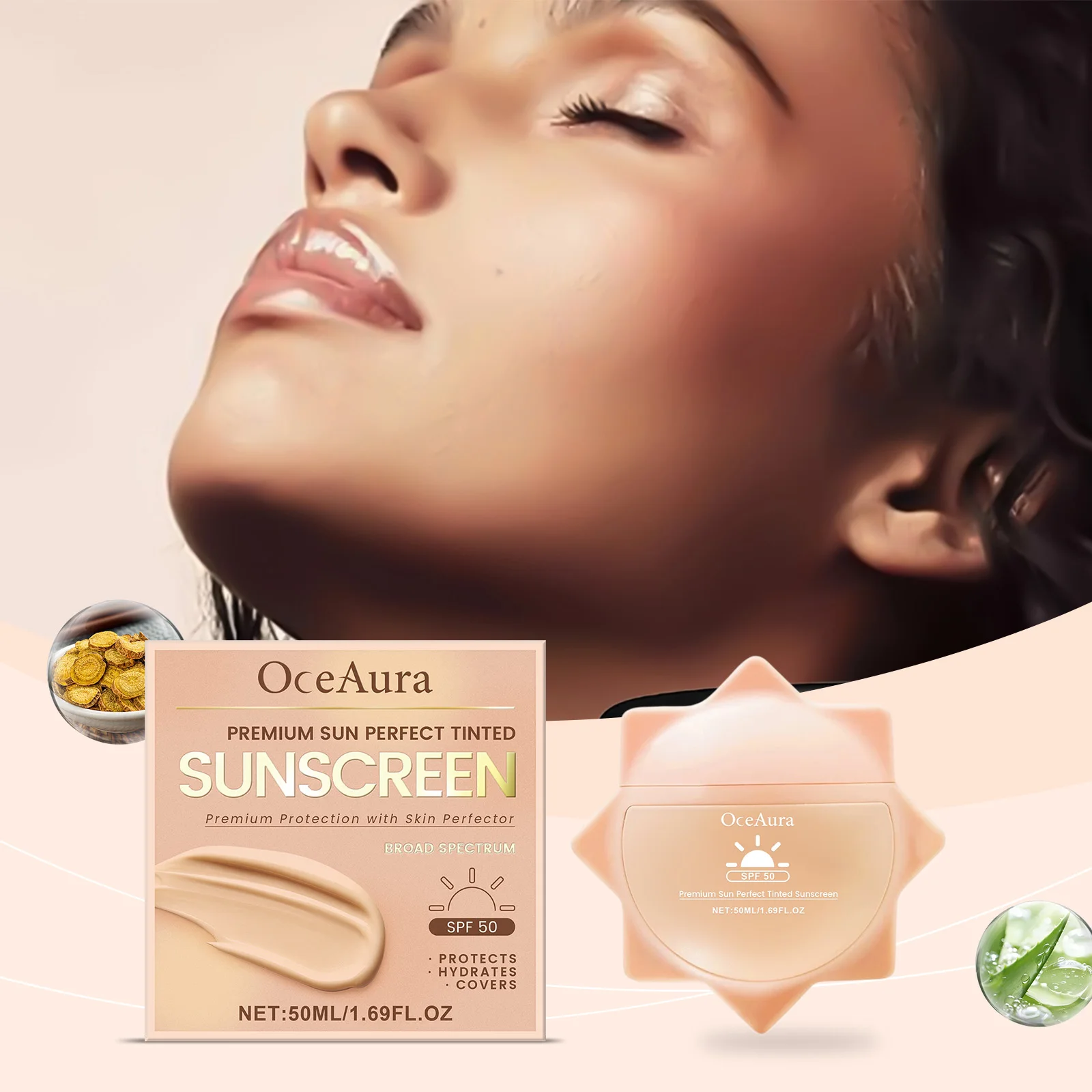 Sunscreen For Face Whole Body SPF 50+ UV Resistant Skin Protection Anti Sunburn Oil Control Moisturizing Sun Isolation Cream thumbnail 3