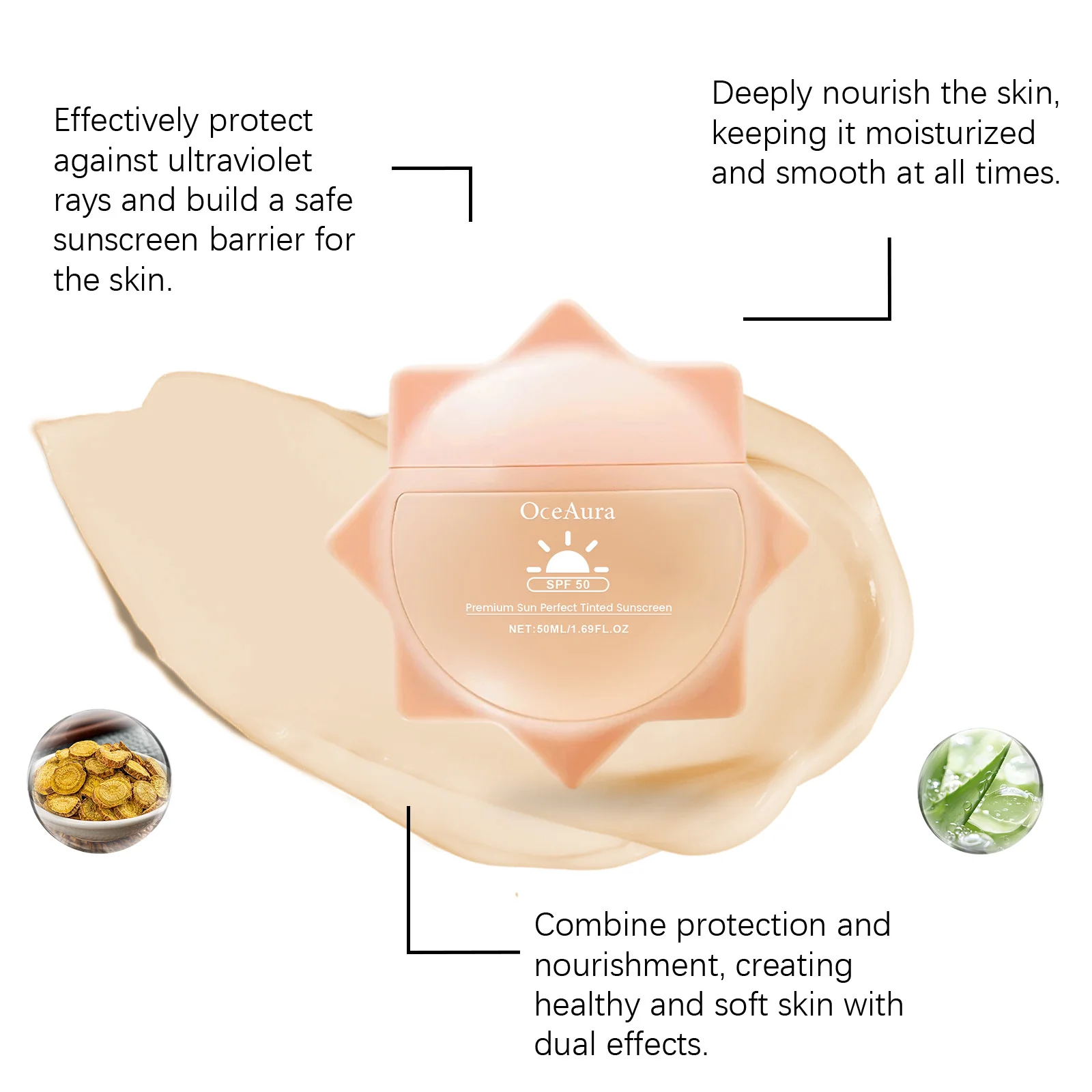 Sunscreen For Face Whole Body SPF 50+ UV Resistant Skin Protection Anti Sunburn Oil Control Moisturizing Sun Isolation Cream thumbnail 4