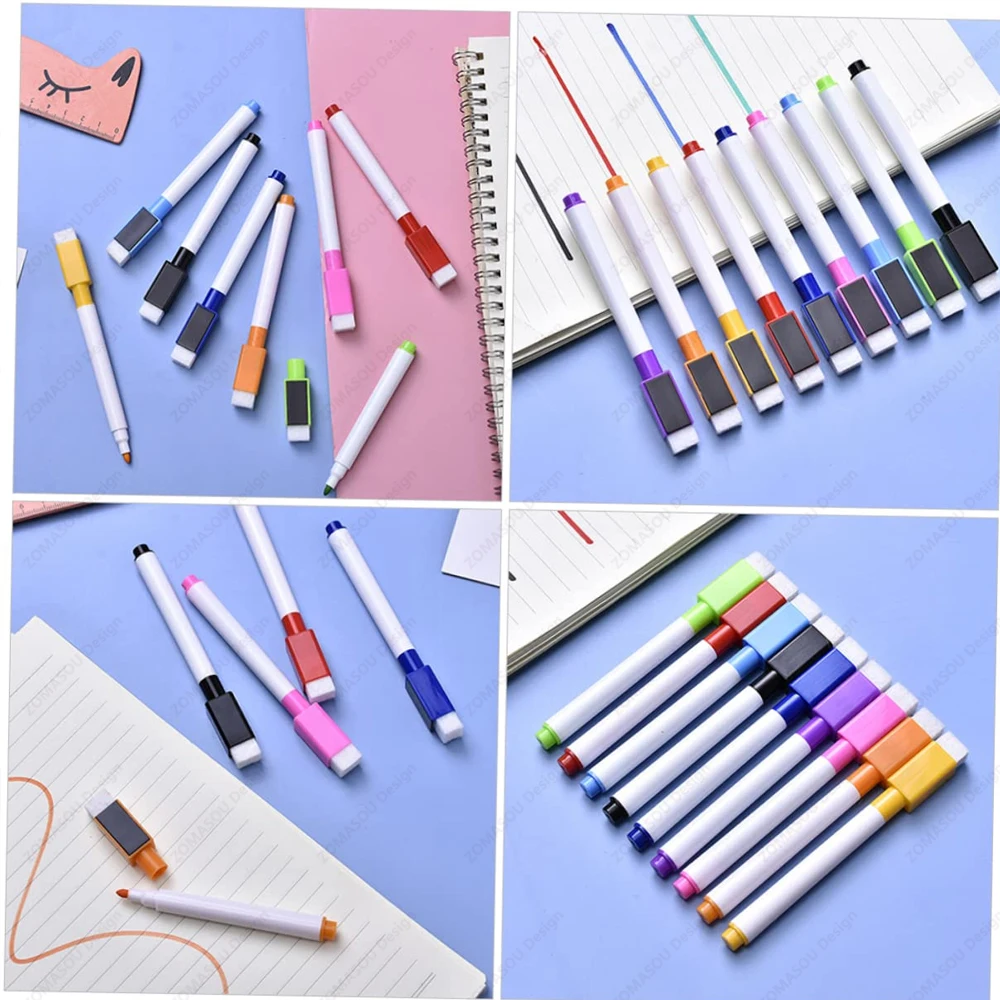 48-1Pcs Magnetic Erasable Whiteboard Pen Color Options Numbering Stationery Office Teaching Supplies for Student Blackboard Note thumbnail 3