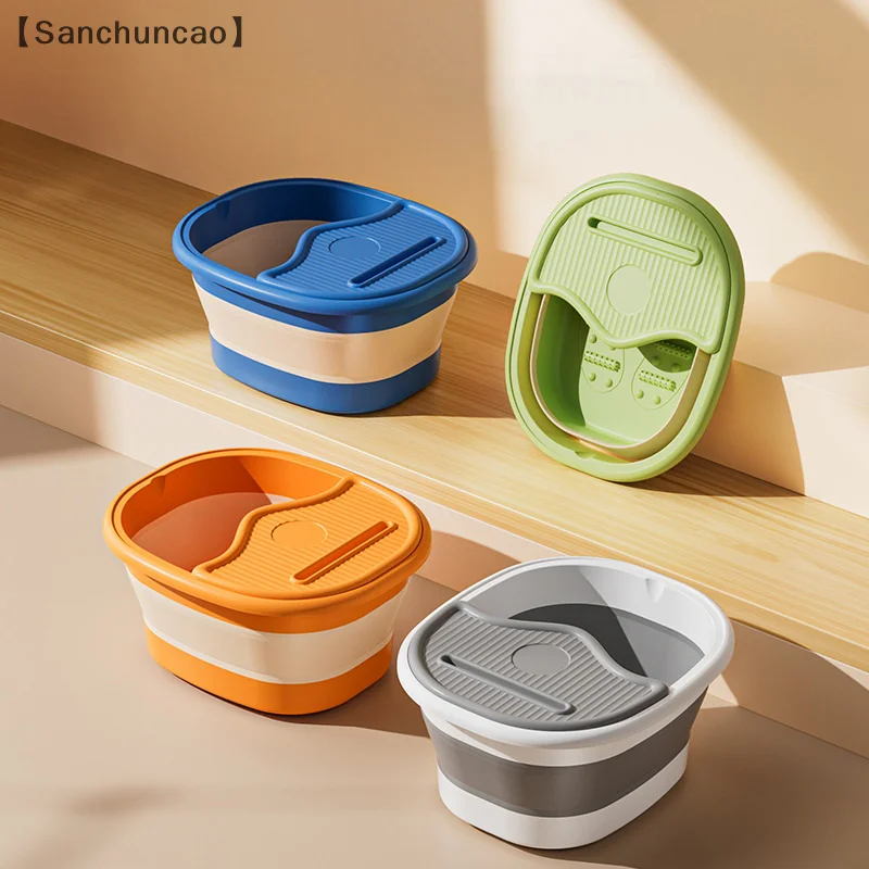 1Pcs Foldable Home Foot Bath Bucket Massage Foot Wash Leisure Health Bucket Foot Bath Basin Portable Foot Soak Foot Tub thumbnail 2
