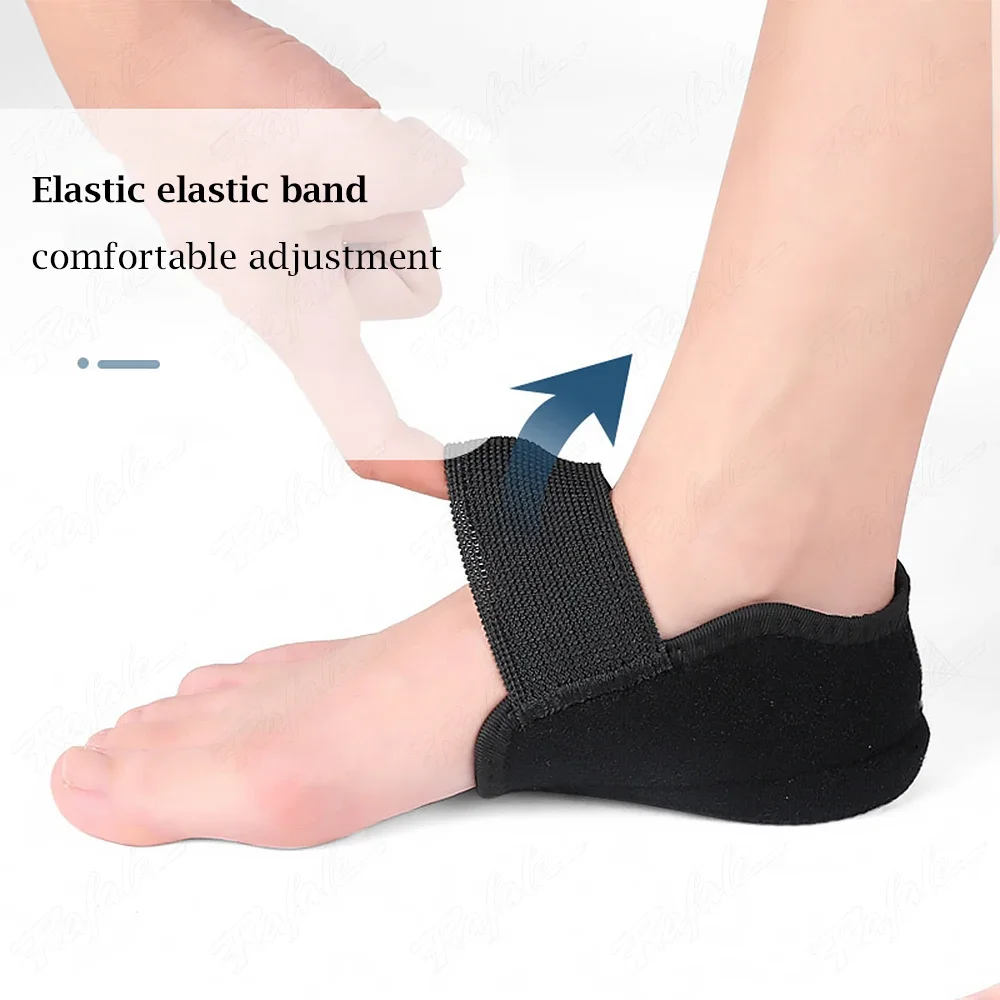 1 Pair Soft Height Increase Insole Sock For Men Women Half Heel Protectors Heightening Shoes Sole Pad Lift Heighten Foot Cushion thumbnail 3