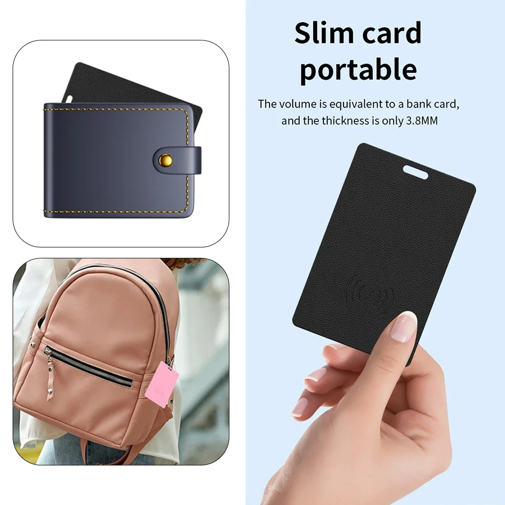 Card-Type Wallet Pet Location Finder Tracker Rechargeable Smart Anti-Loss Bluetooth Locator for Luggage Work With Apple Findmy thumbnail 4
