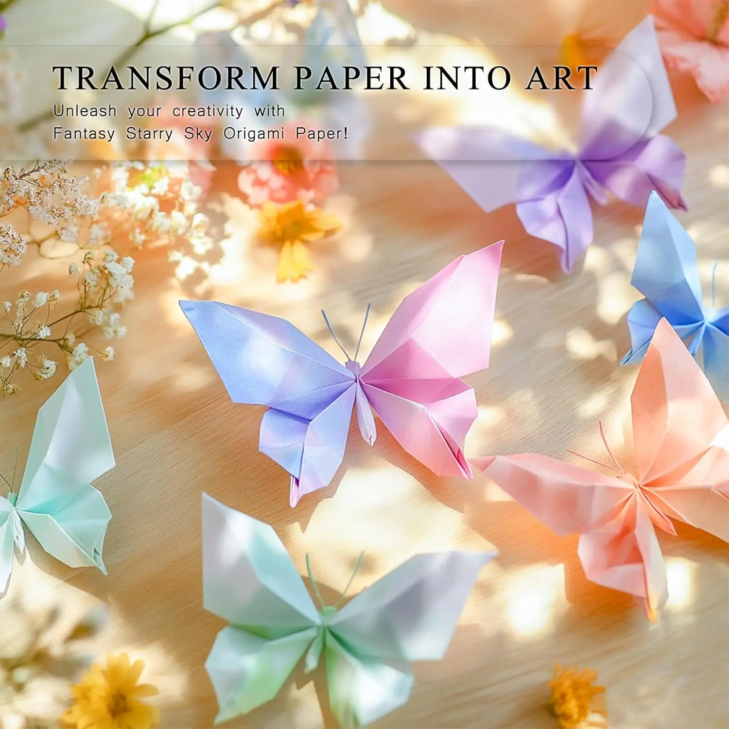 50-200 Sheets Origami Paper Kit Double Sided Squares for Scrapbook Decor, Folding Crafts Kids DIY School Arts Crafts Projects thumbnail 2