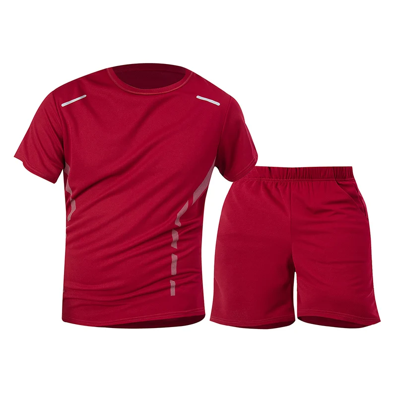 1/2/4 Piece Men's Quick Drying Sports Suit Casual Breathable Short Sleeved T-shirt Pocket Versatile Shorts For Teenagers To Wear thumbnail 2