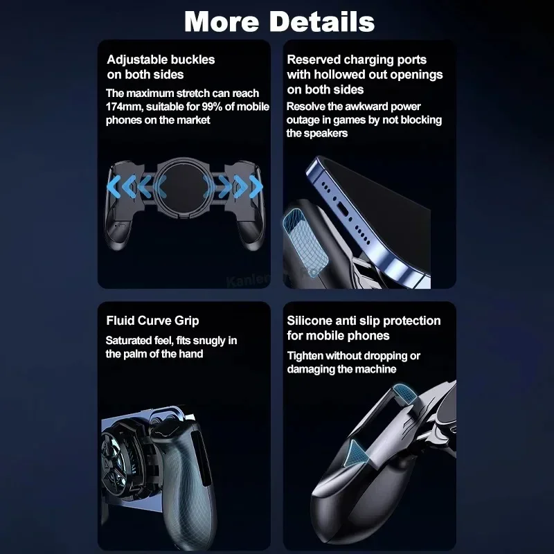 NEW JK01S Mobile Phone Telescopic Gamepad Joystick Controller w/ Semiconductor Cooling Refrigeration Radiator for IPhone Android thumbnail 5