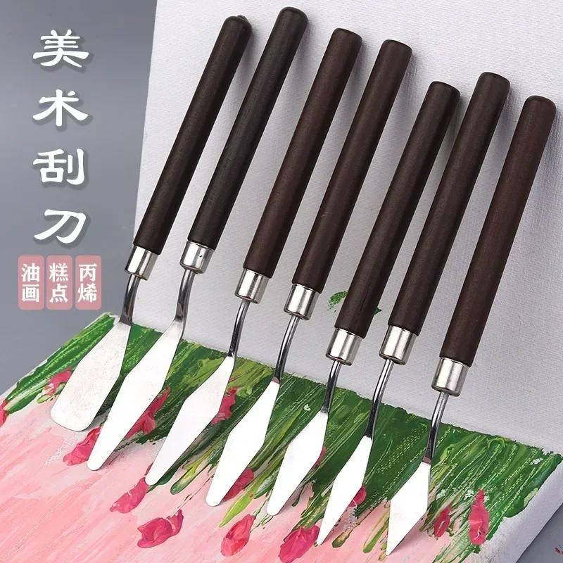 1/3/5/7Pcs/Set Stainless Steel Oil Painting Knife Artist Spatula Art Tools stationery School Office supplies drawing cute