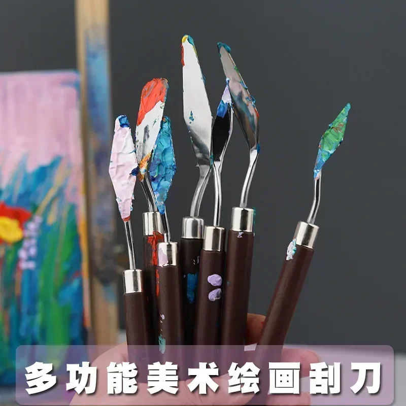 1/3/5/7Pcs/Set Stainless Steel Oil Painting Knife Artist Spatula Art Tools stationery School Office supplies drawing cute thumbnail 2