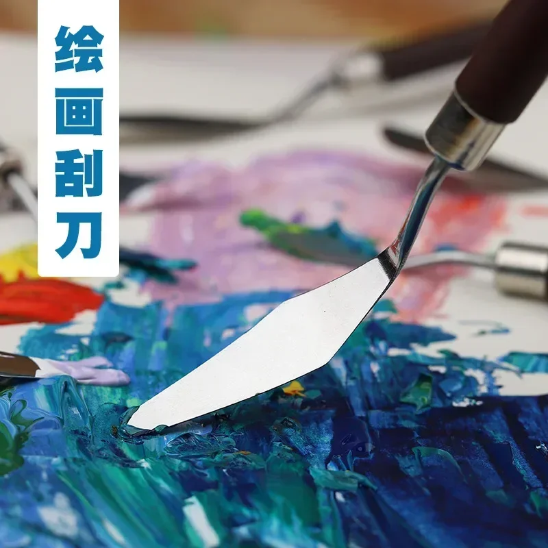 1/3/5/7Pcs/Set Stainless Steel Oil Painting Knife Artist Spatula Art Tools stationery School Office supplies drawing cute thumbnail 4