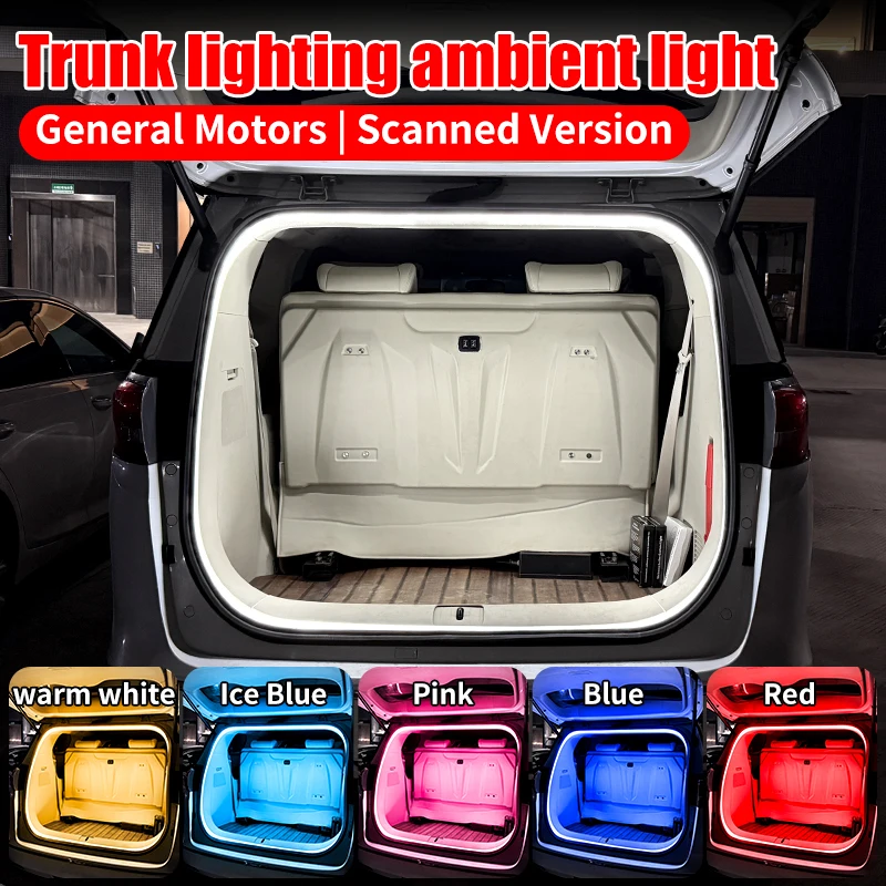 Car Rear Trunk Brighten LED Strip 12V Modified Lighting for Waterproof Flexible Light Universal connector Plug & Play 4m thumbnail 2