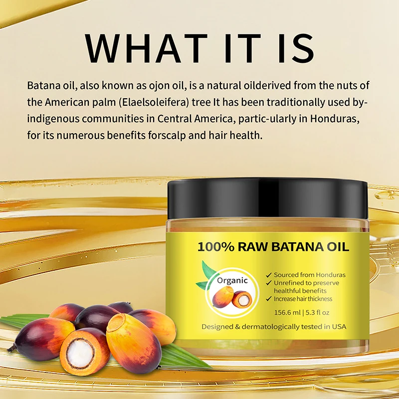 Batana Oil For Scalp And Hair Care, Palm Oil Enriched, Plant Extracts, Scalp And Hair Care Product thumbnail 6