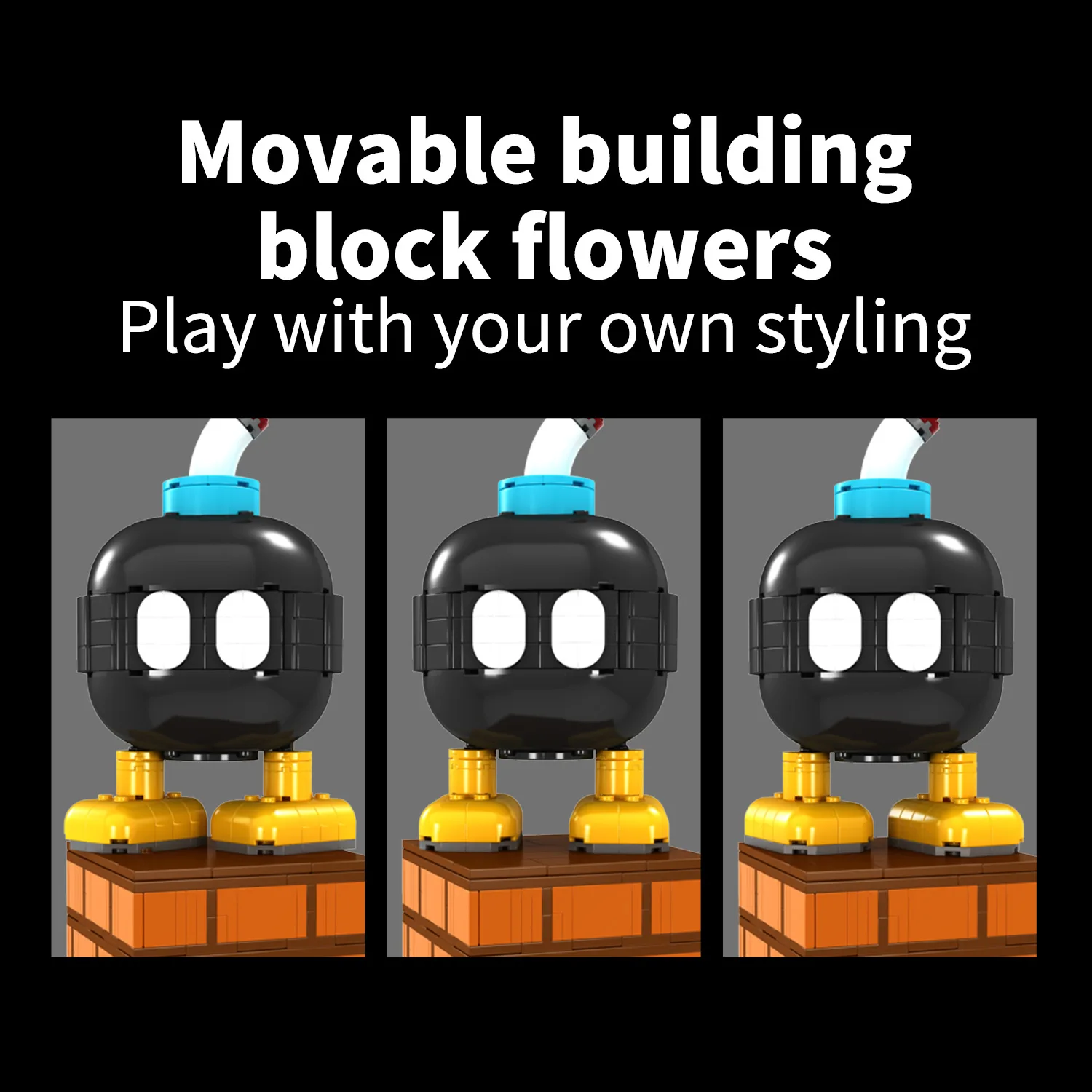 2025 New Anime Characters Super Lucky Star Cannibal Flower Flame Flower Assembly Pendant Building Blocks Toy Christmas thumbnail 2