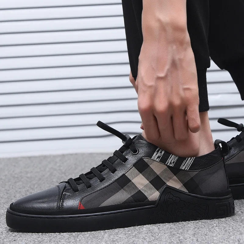 Men's High Quality Genuine Leather Loafers Handmade Men Shoes Moccasins Walking Men Flats Casual Male Work Shoes Homme Zapatos thumbnail 3