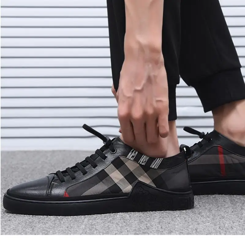 Men's High Quality Genuine Leather Loafers Handmade Men Shoes Moccasins Walking Men Flats Casual Male Work Shoes Homme Zapatos thumbnail 5