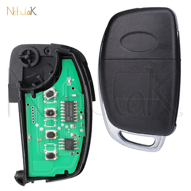 Flip Key Card RKE-4F22 fit Hyundai Tucson 2016 2017 2018 2019 2020 Remote Car Fob 433MHz 4D70 Chip 95430-D3100 Uncut TOY40 3 BTS thumbnail 2