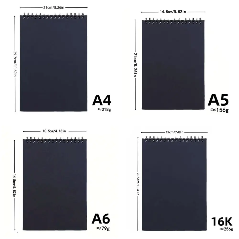 30Sheets 8K 16K Coil Sketchbook Spiral Bound Eco-Friendly Thick Drawing Paper Acid Free A4 A5 A6 Artist Sketch Pad Oil Painting thumbnail 6