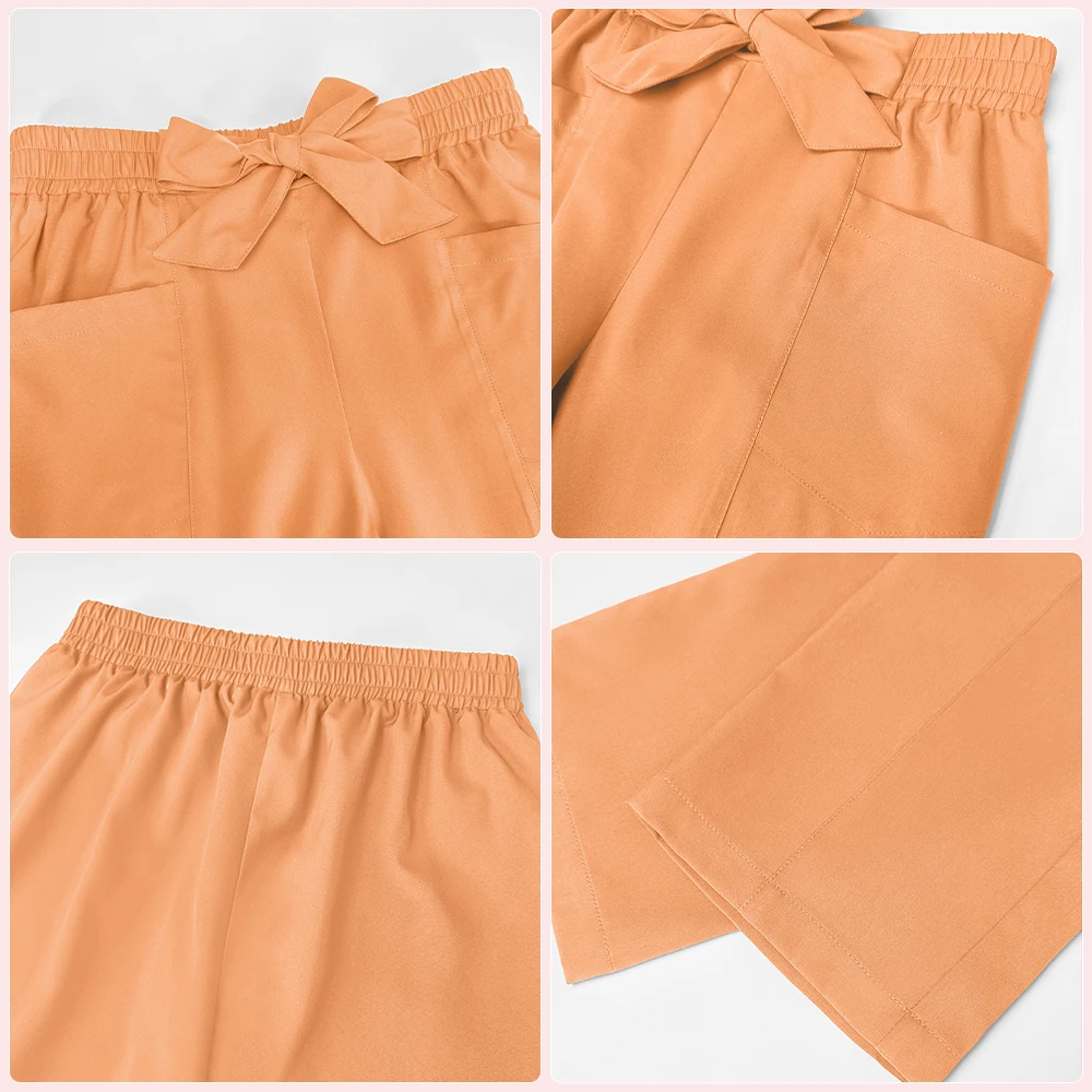 Surgical Uniforms Woman Fashion Bow Belt Nursing Scrubs Set Medical Uniform Top Pants Hospital Clinical Suits Beauty Spa Clothes thumbnail 4