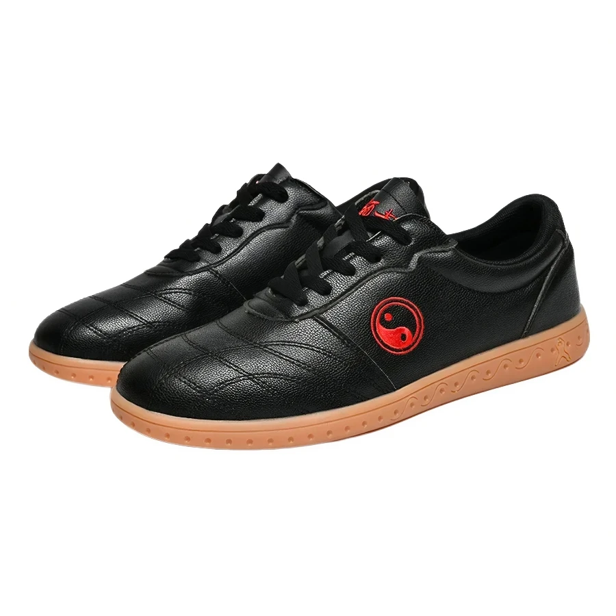 Leather Chinese KungFu Shoes Martial Arts TaiChi Taekwondo WuShu Karate Sport Shoes Sneakers Adult Karate & Taekwondo Shoes thumbnail 5