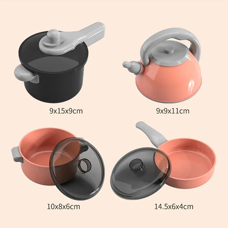 Cooking Toys Pink Kitchen Toy Set Girl Boy toys Cut Fruit Vegetable Pizza Pretend Play Simulation Early Education Toys For Kids thumbnail 2