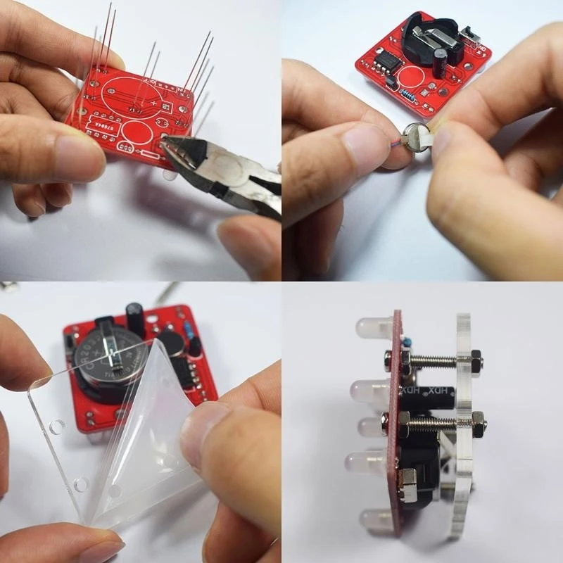 Swing Shaking LED Dice Kit Breathing Led Effect with Small Vibration Motor Diy Electronic Kits for Beginners Durable best sale thumbnail 2