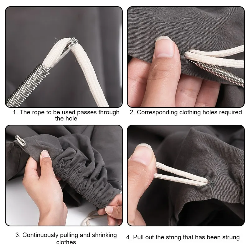 1/10Pcs Rope Threading Tool Bendable Spring Drawstring Threader Clip Drawstring Thread Multi Functional DIY Sewing Accessories thumbnail 6
