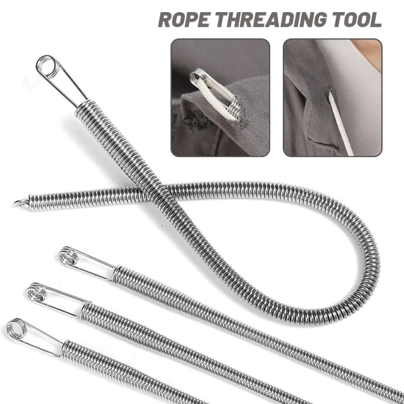 1/10Pcs Rope Threading Tool Bendable Spring Drawstring Threader Clip Drawstring Thread Multi Functional DIY Sewing Accessories thumbnail 2